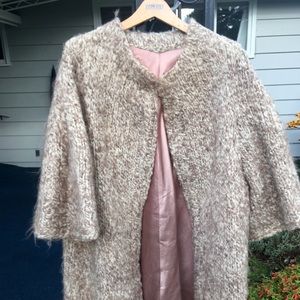 Vintage satin and wool coat